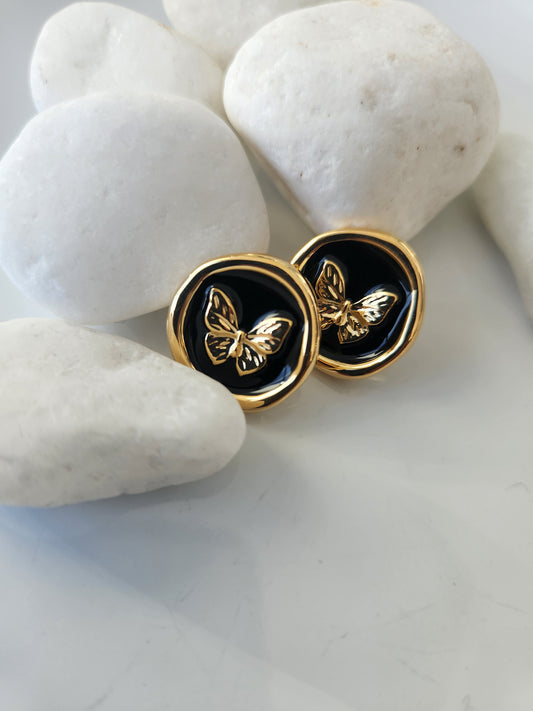 Butterfly Enamel Stud