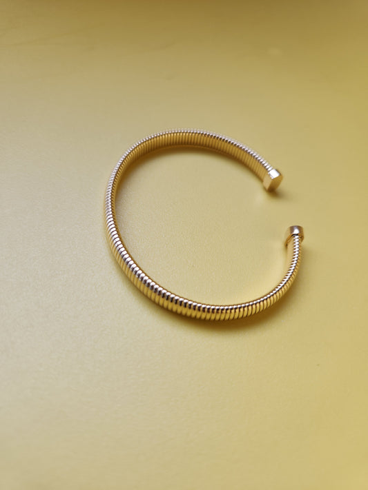 Yellow Spiral Bangle